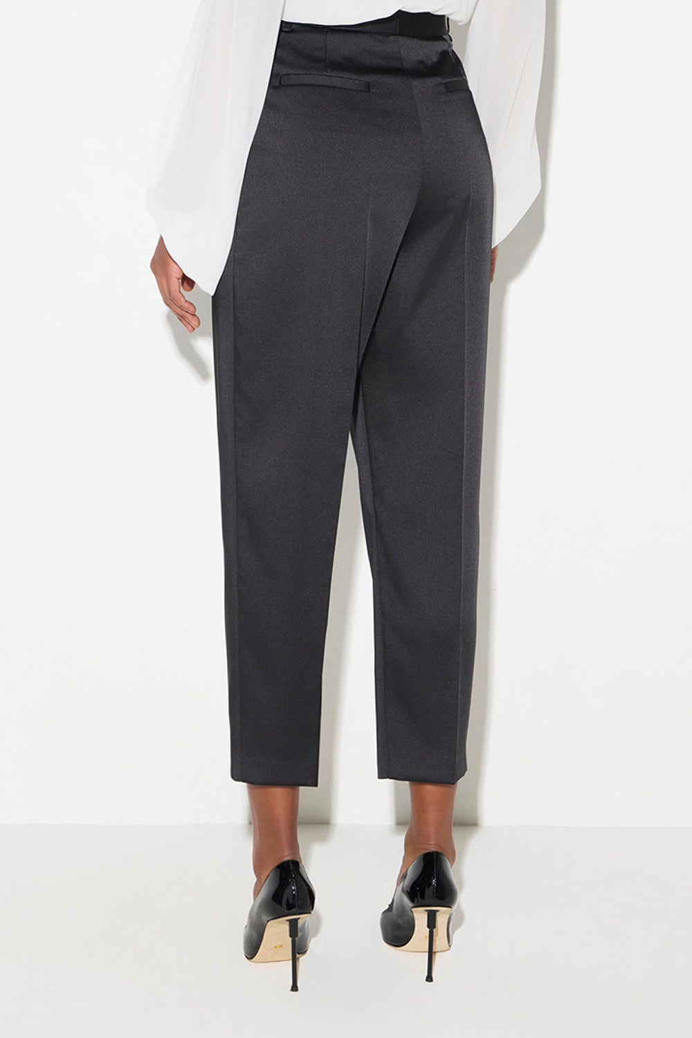 Pantaloni in raso elasticizzato PA203 66E2110 Elisabetta Franchi 