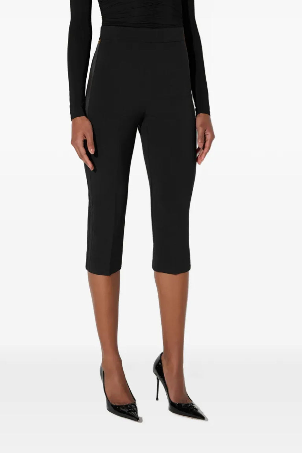 pantaloni in crêpe e raso PA205 67E2110 Elisabetta Franchi 