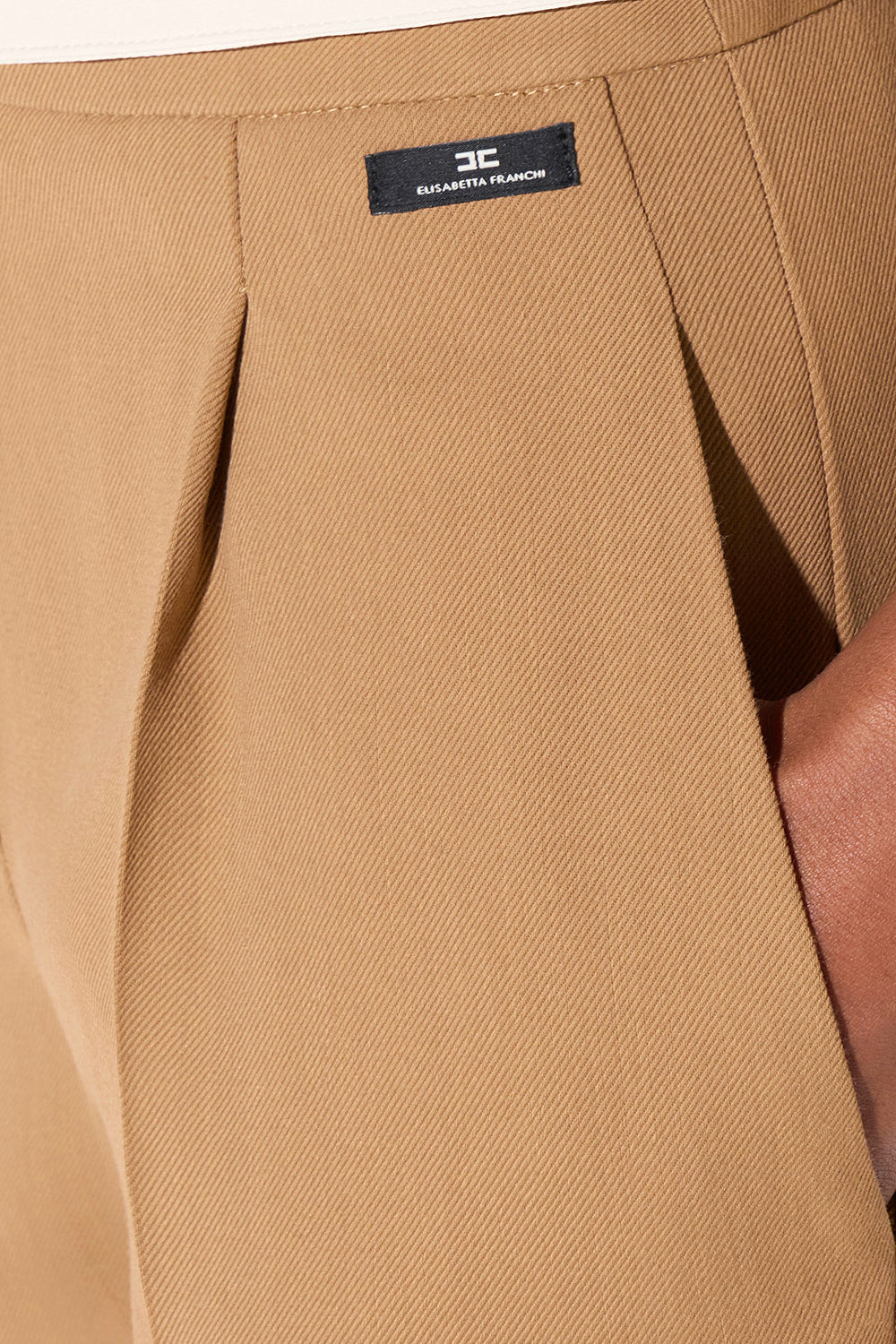 Pantaloni in gabardina PA208 67E2AI6 Elisabetta Franchi 
