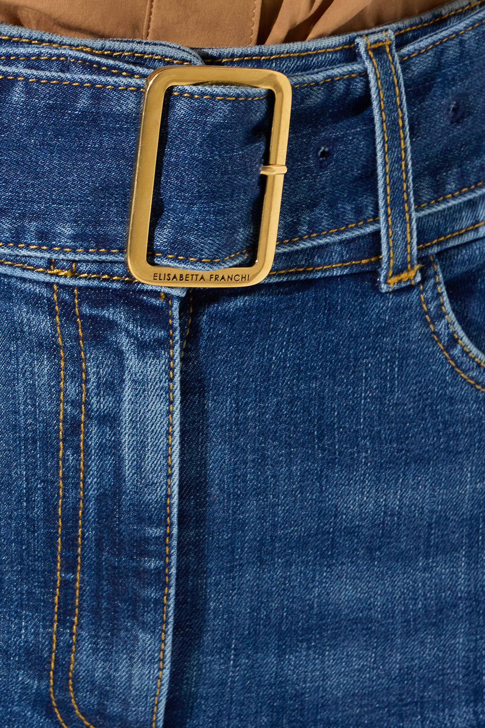 Jeans a zampetta con cintura PJ13D 66E2104 Elisabetta Franchi 