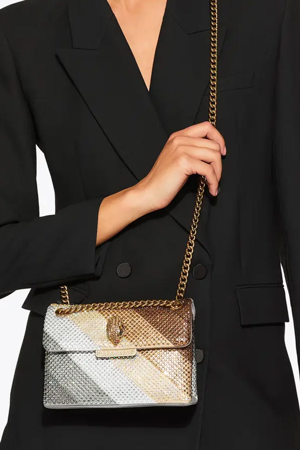 BORSA MINI CRYSTAL KENSINGTON 2051265609 /METAL COMB Kurt Geiger London 