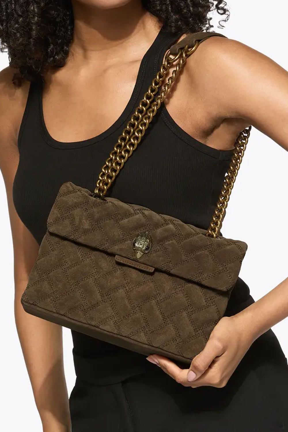 leather kensington bag 5021530209 /BROWN Kurt Geiger London 