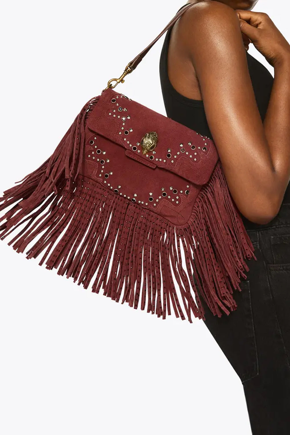oxford fringe shoulder bag 5842954219 /WINE Kurt Geiger London 