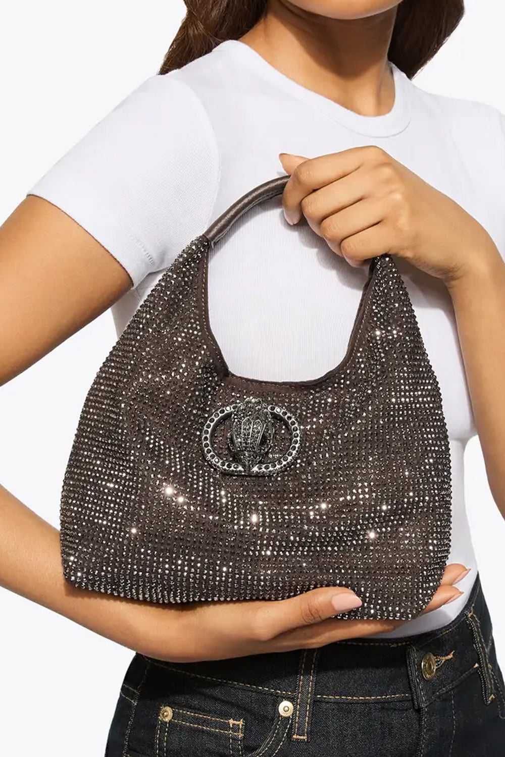 small CHELSEA SLOUCH HOBO BAG 6063839609 /BROWN/OTH Kurt Geiger London 