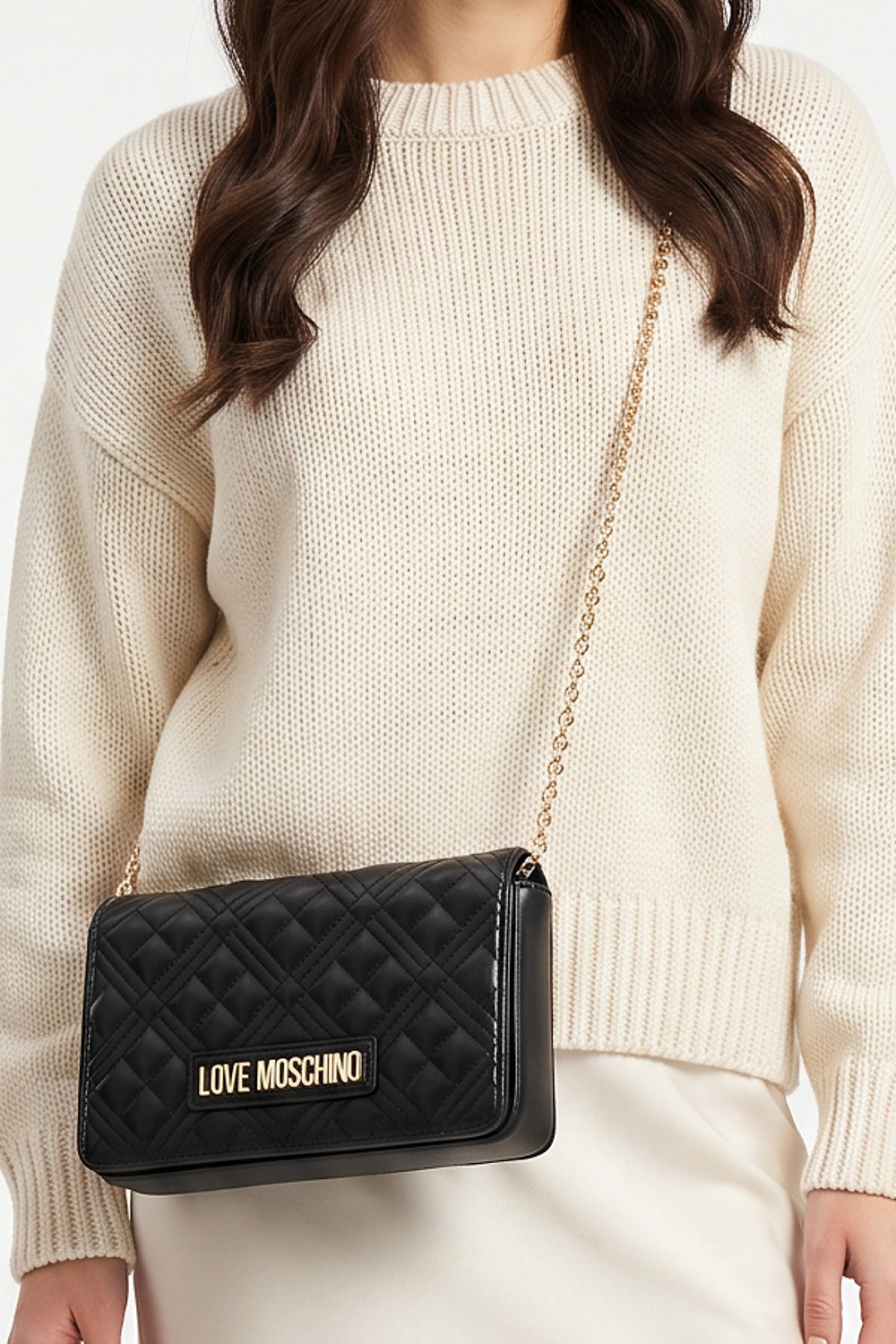 borsa trapuntata a tracolla con logo love moschino JC4079PP1P LA0000 Love Moschino 