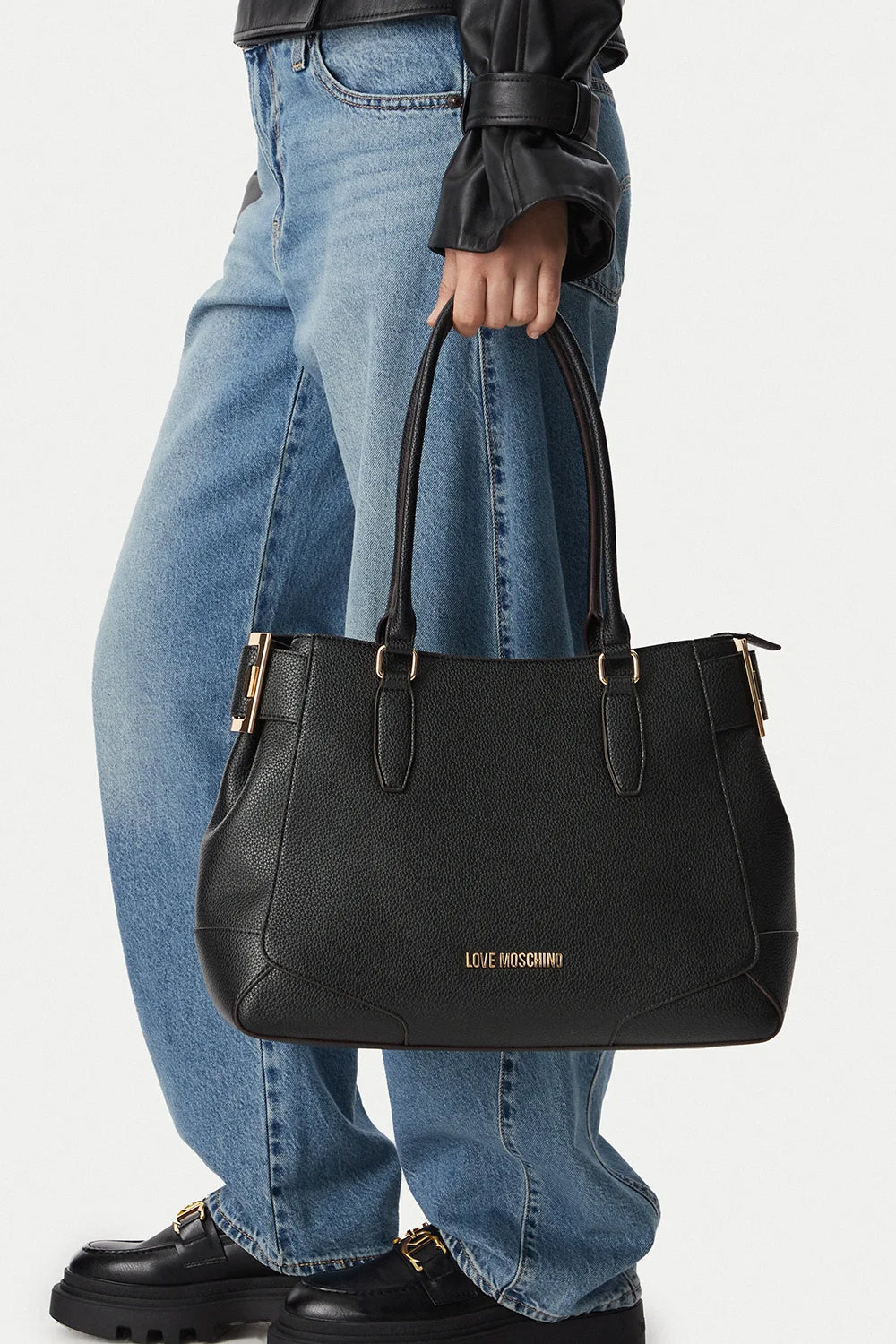 borsa due manici con logo love moschino JC4095PP1P LT1000 Love Moschino 