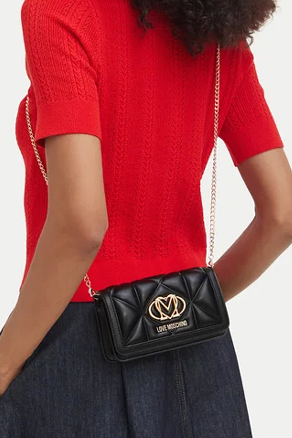 portafoglio con tracolla love moschino JC5640PP0P LC0000 Love Moschino 