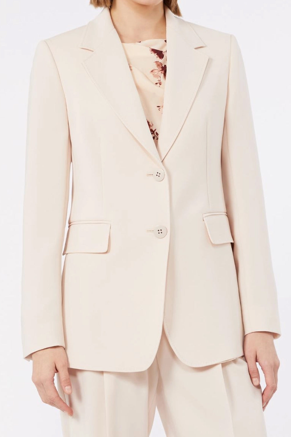 Blazer monopetto in cady LINZ 052NATURALE Max Mara Studio 