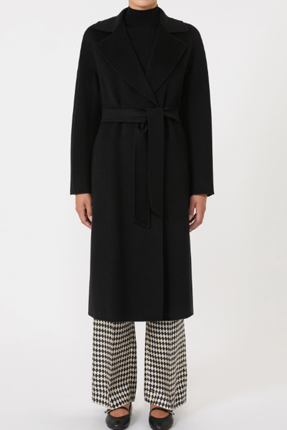 Cappotto lungo a vestaglia in lana, cachemire e seta MSTCLES 007NERO Max Mara Studio 