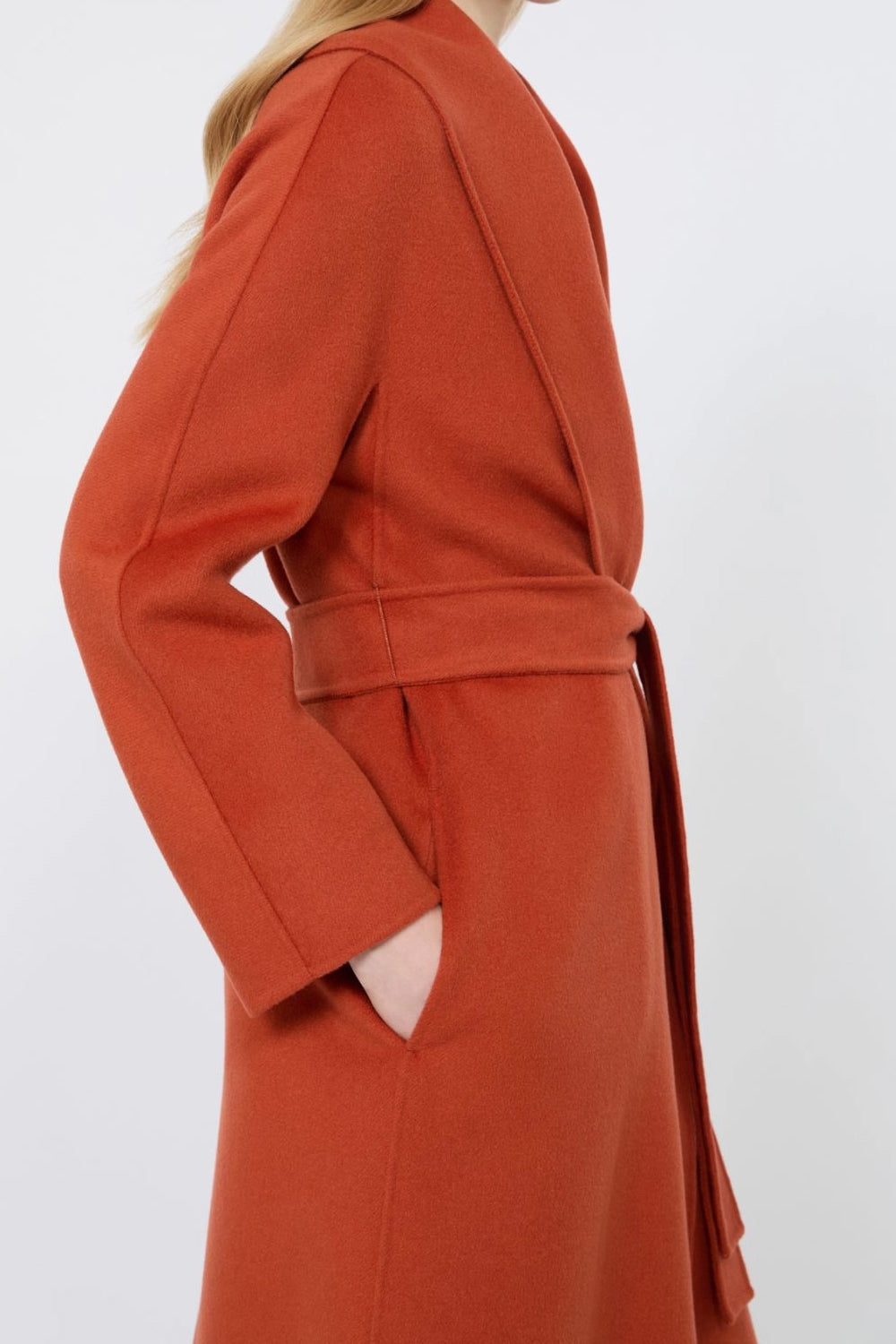 Cappotto a vestaglia in lana, cachemire e seta MSTESTREMO 084TERRACOTTA Max Mara Studio 