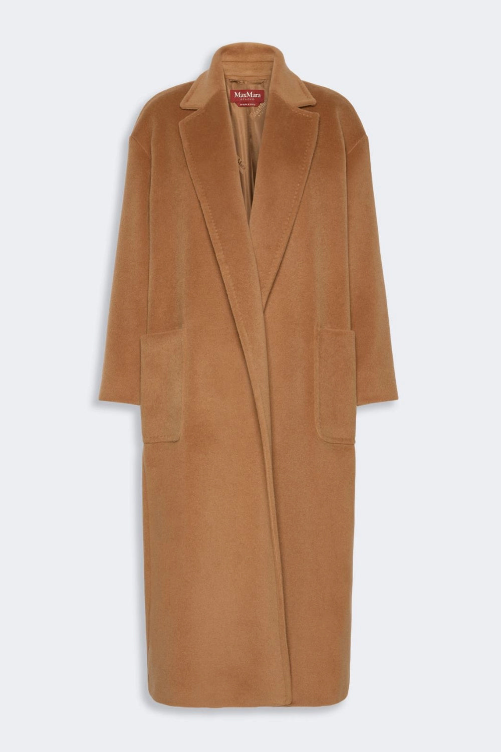 Cappotto lungo in beaver di lana MSTGIAMBO 002CAMMELLO Max Mara Studio 