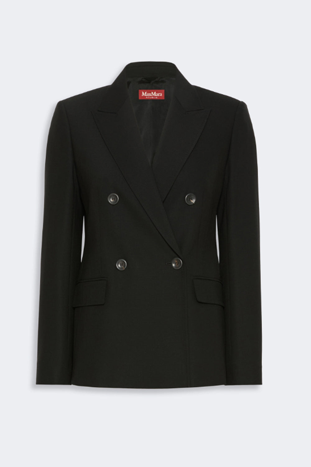 Blazer doppiopetto in saglia di lana MSTGIOIOSA 005NERO Max Mara Studio 