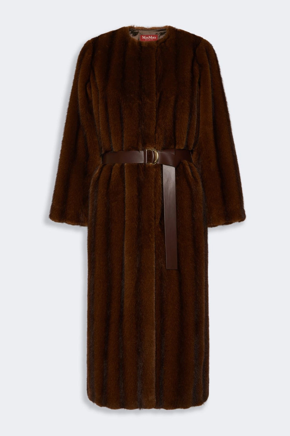 Cappotto lungo dalla texture soffice MSTORMA 001NOCCIOLA Max Mara Studio 