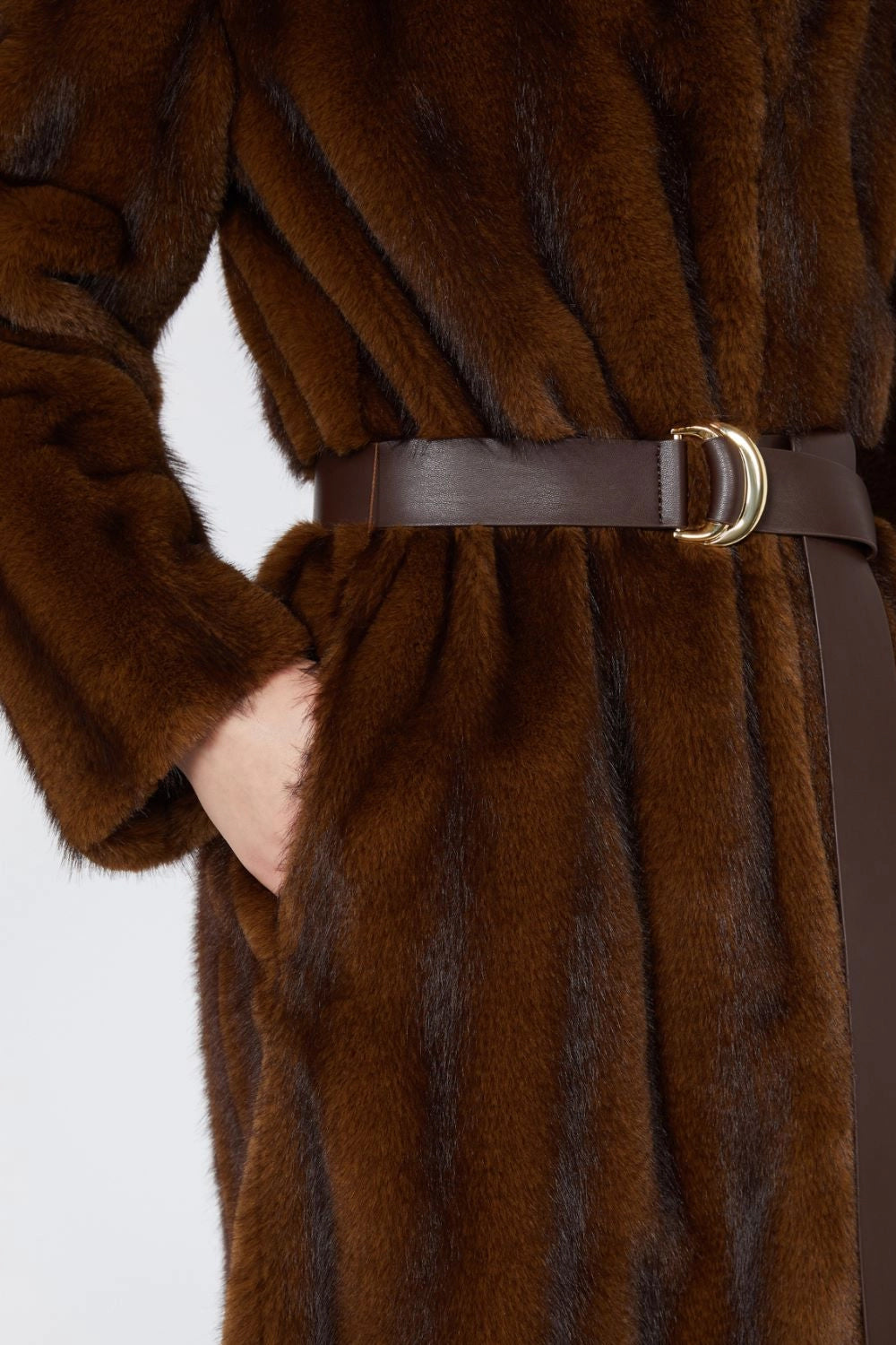 Cappotto lungo dalla texture soffice MSTORMA 001NOCCIOLA Max Mara Studio 