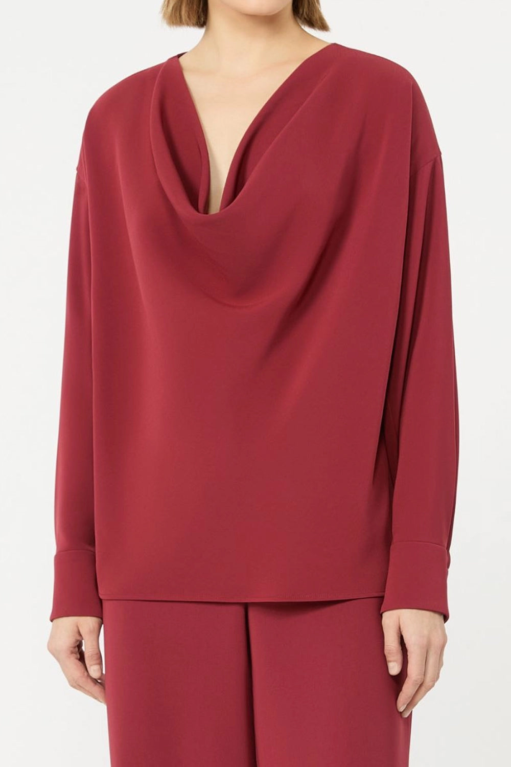 Blusa in cady tecnico leggero MSTOTTIMO 083RUBINO Max Mara Studio 
