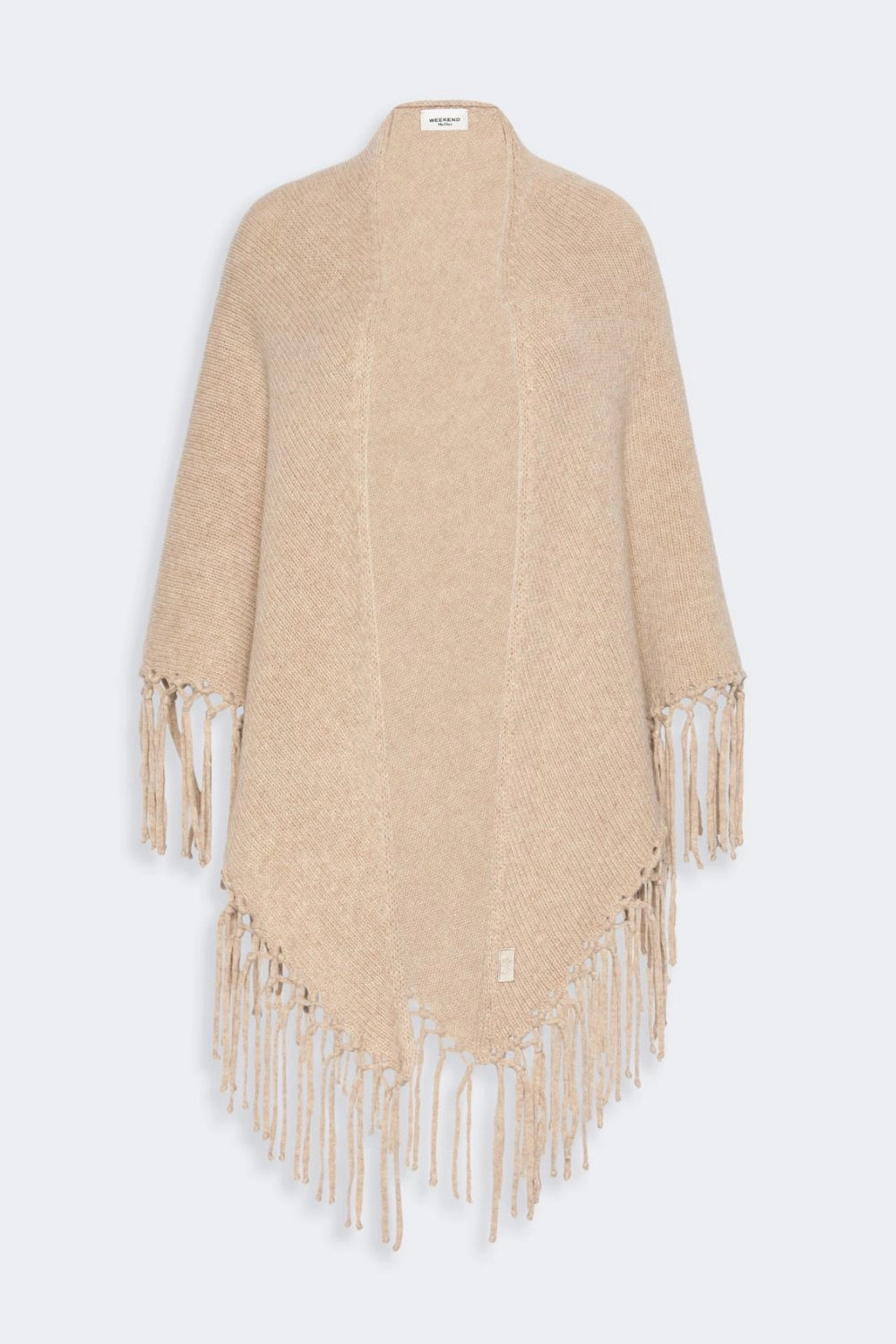 Scialle in lana con frange WKATORNADO 011CARAMELLO Max Mara Weekend 