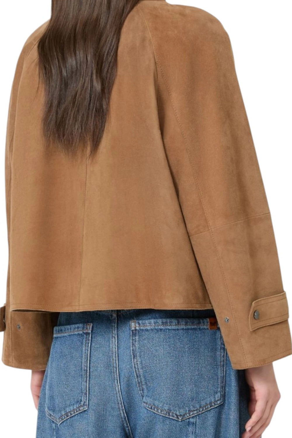 Giacca in morbido suede WKDABITO 001NOCCIOLA Max Mara Weekend 