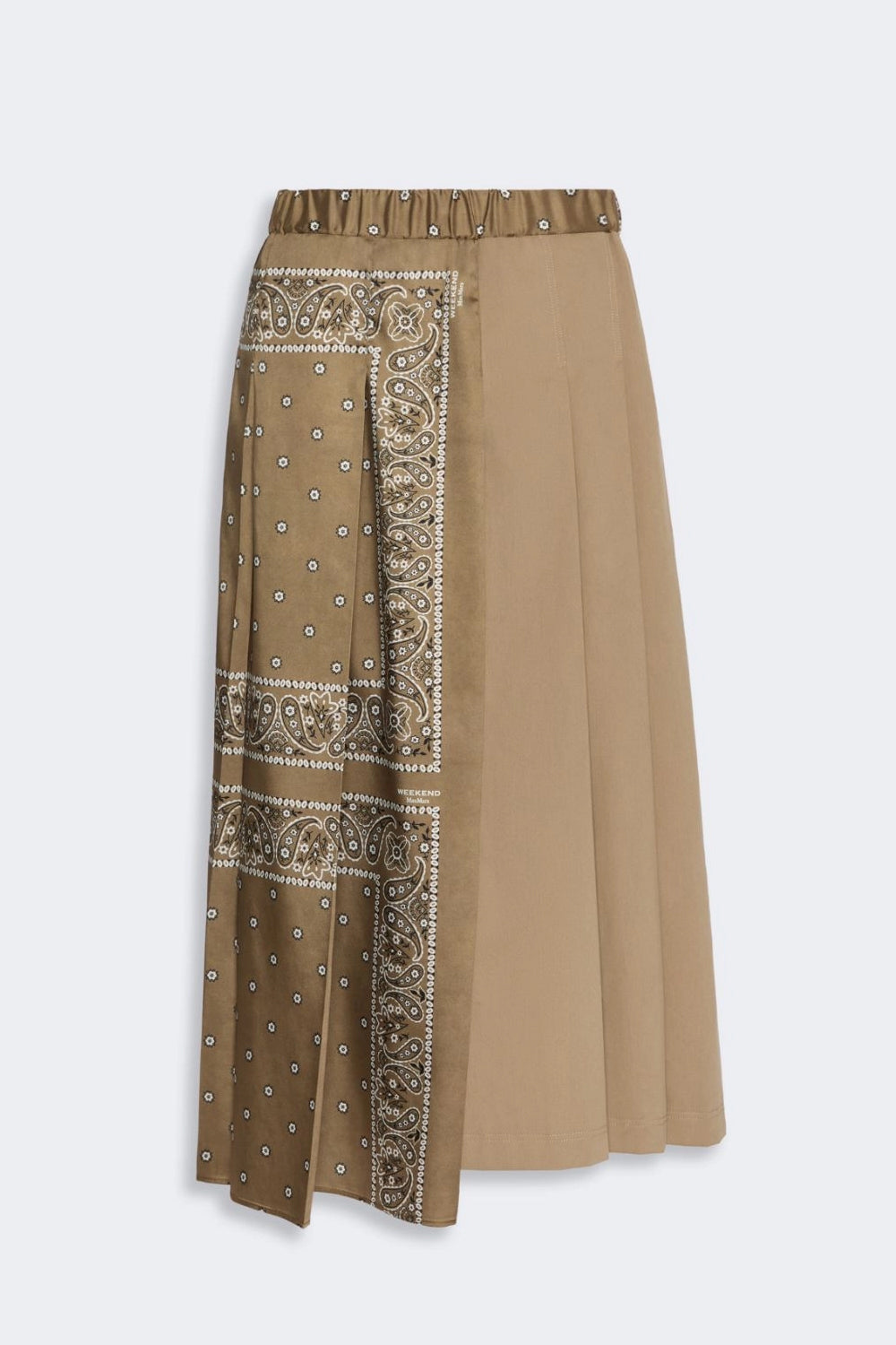 Gonna in twill stampato e drill di cotone WKDCECI 001CUOIO Max Mara Weekend 