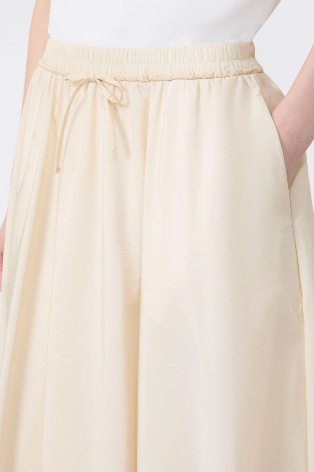 Gonna lunga in tela antigoccia WKDCIURMA 001AVORIO Max Mara Weekend 
