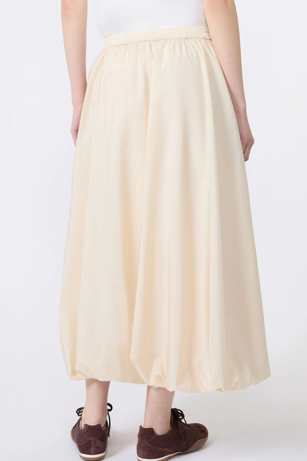 Gonna lunga in tela antigoccia WKDCIURMA 001AVORIO Max Mara Weekend 