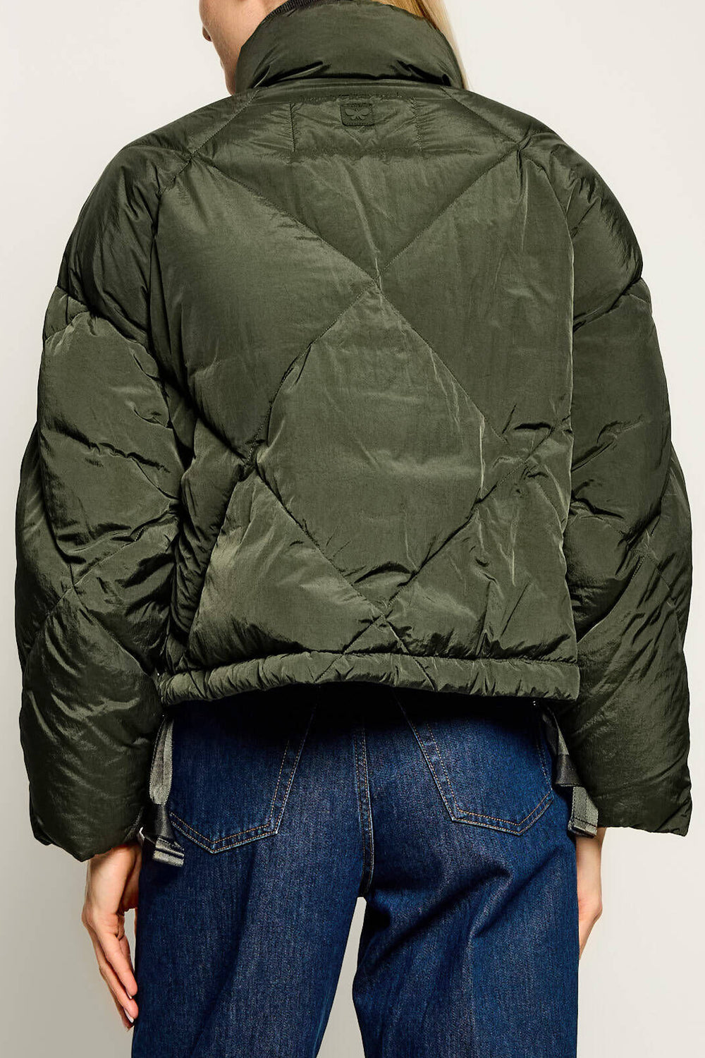 piumino corto con zip WKDEDITO 003VERDE KAKI Max Mara Weekend 