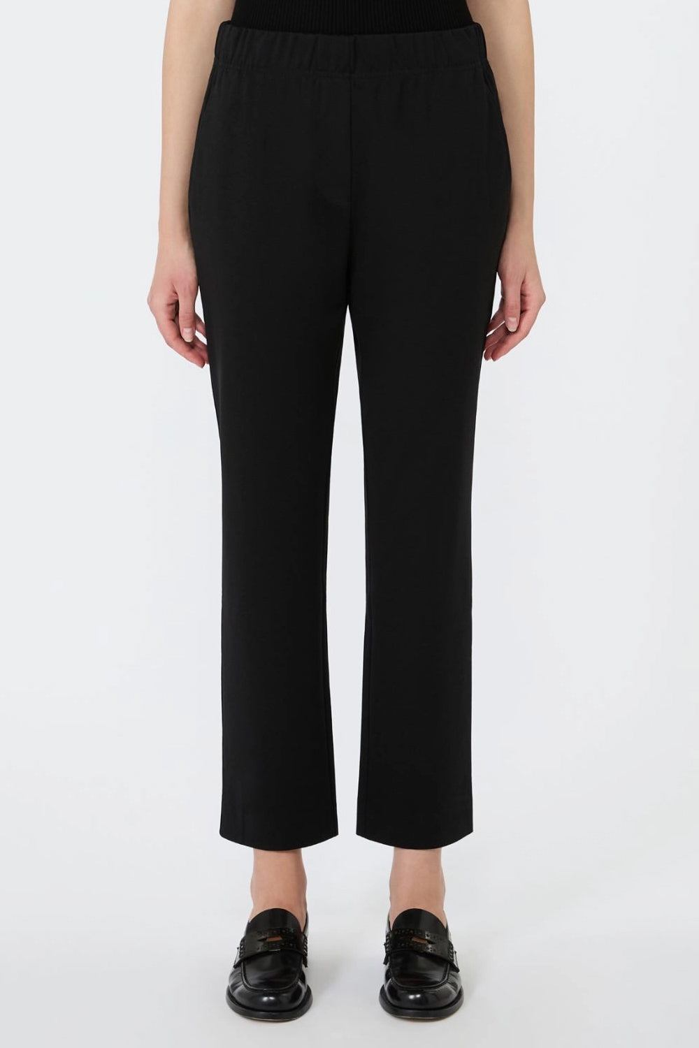Pantaloni con gamba dritta e lunghezza alla caviglia WKDELFO 001NERO Max Mara Weekend 