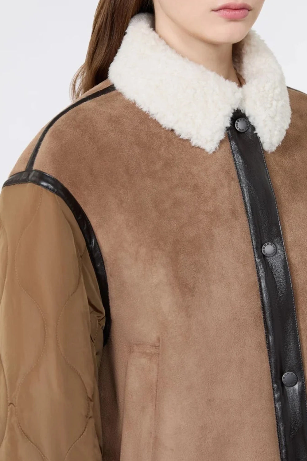 Piumino in ecosuede e tessuto tecnico trapuntato WKDGESSATI 001CAMMELLO Max Mara Weekend 