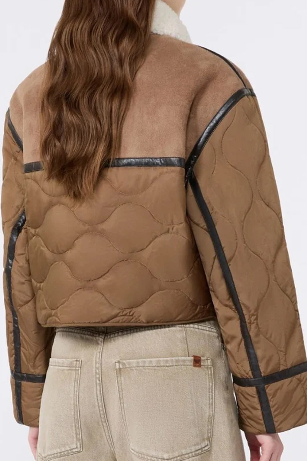 Piumino in ecosuede e tessuto tecnico trapuntato WKDGESSATI 001CAMMELLO Max Mara Weekend 
