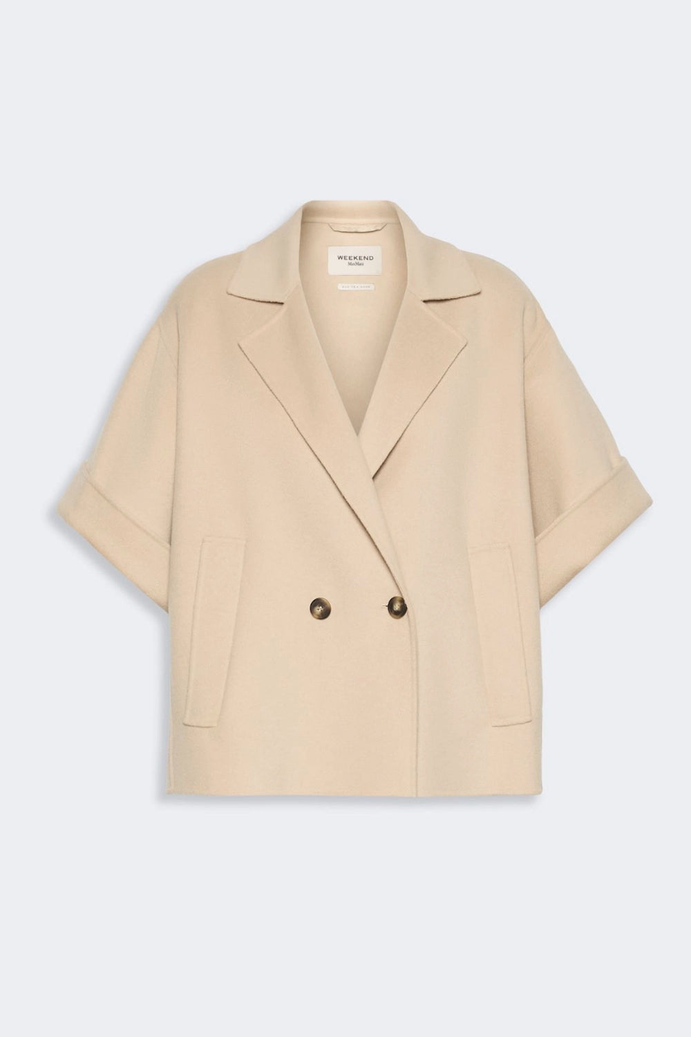 Cappotto corto in drap di lana WKDNEO 064SABBIA Max Mara Weekend 