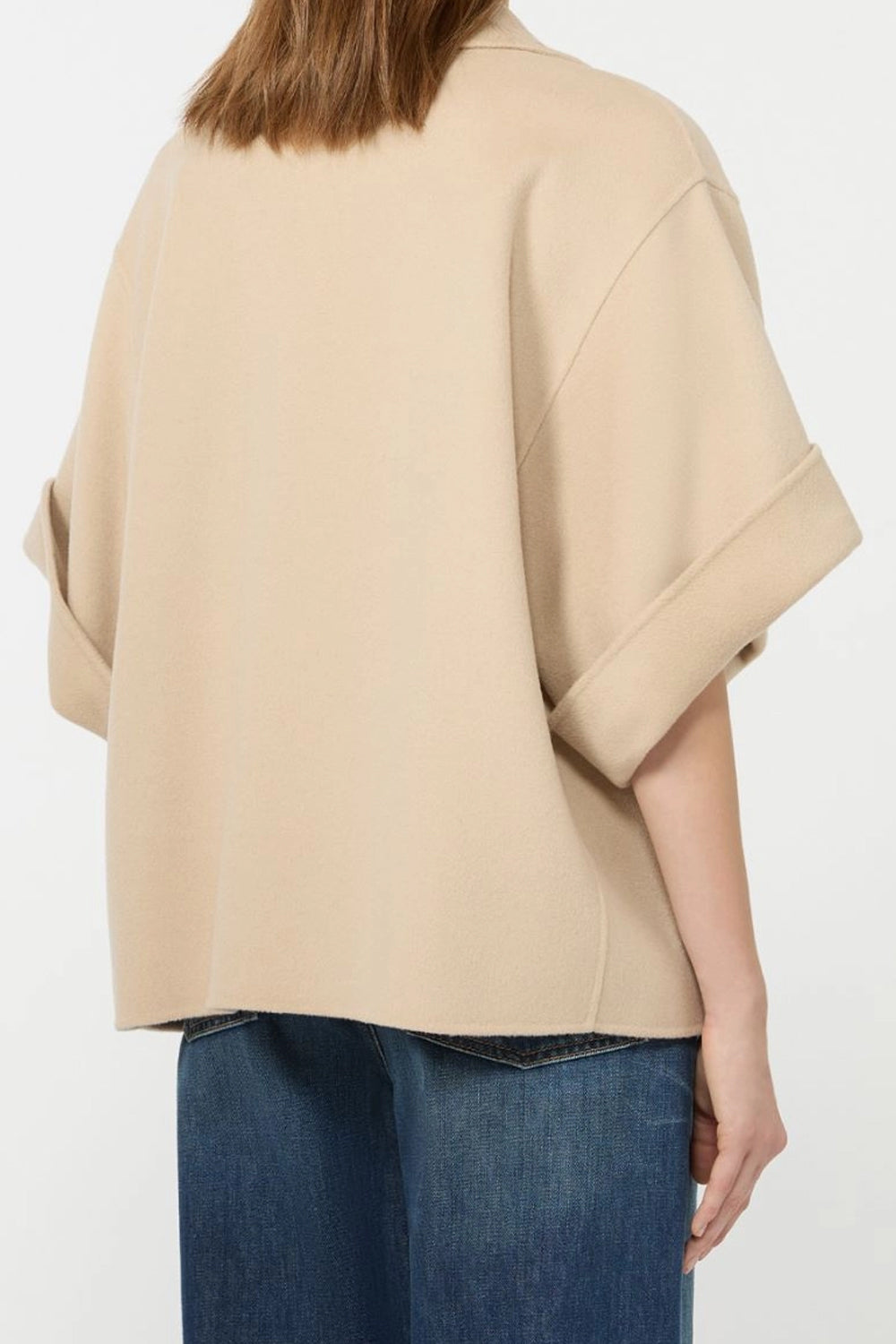 Cappotto corto in drap di lana WKDNEO 064SABBIA Max Mara Weekend 