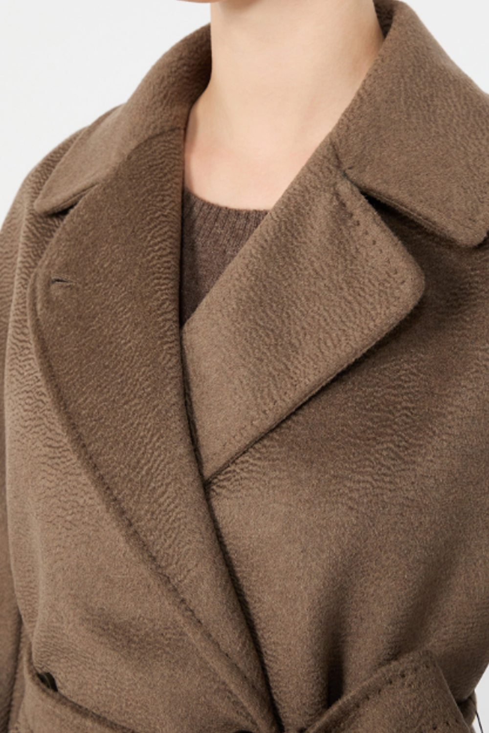 Cappotto doppiopetto in lana WKDRESINA 014MARRON GLACE Max Mara Weekend 