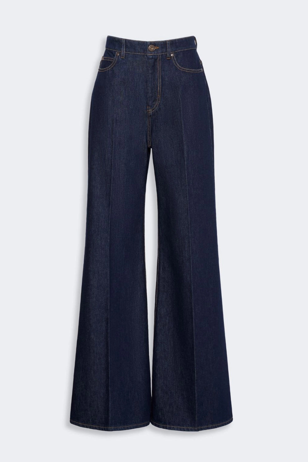 Jeans palazzo in denim di cotone WKDSPORT 001BLU Max Mara Weekend 