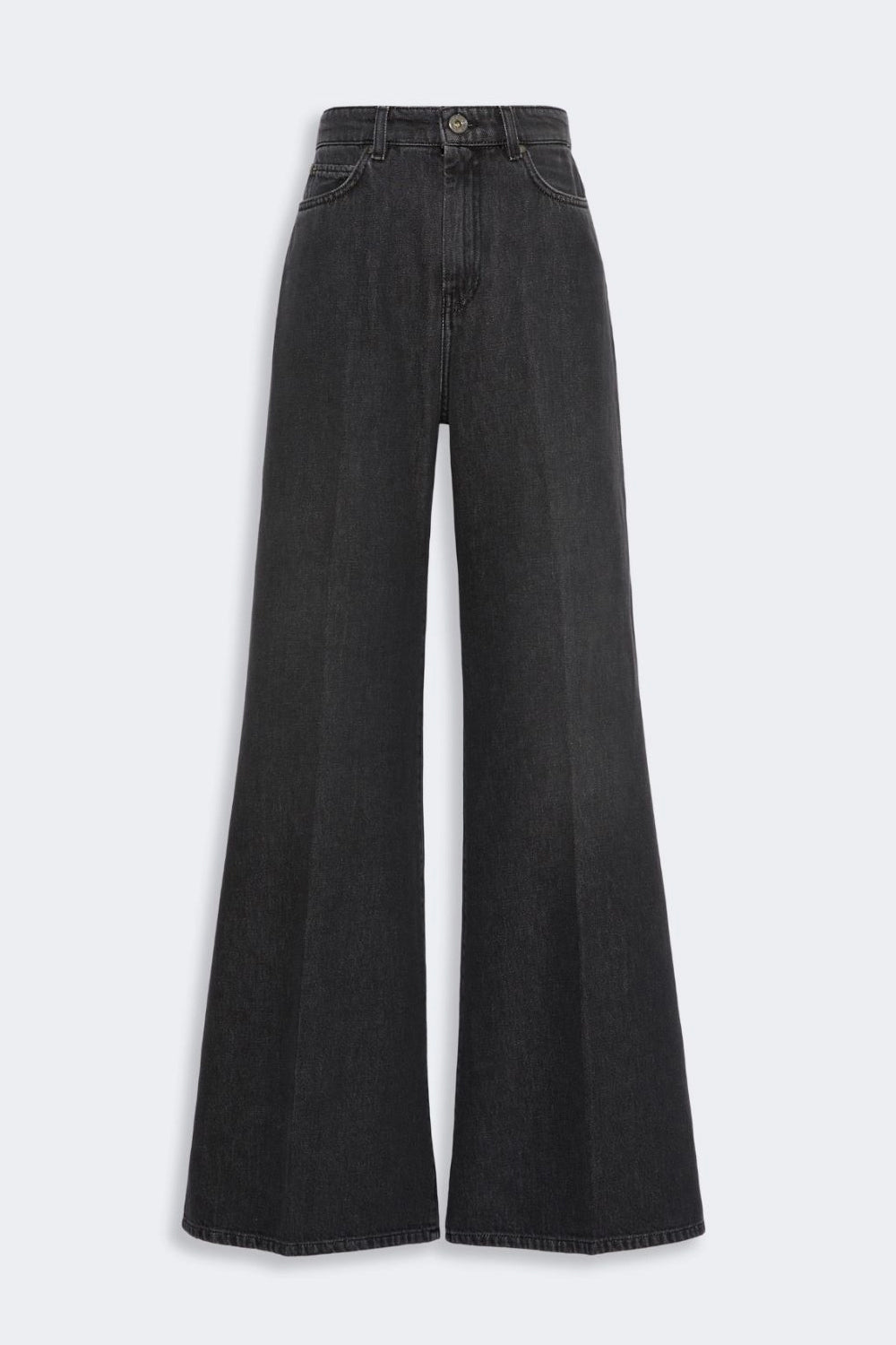 Jeans palazzo in denim di cotone WKDSPORT 019NERO Max Mara Weekend 