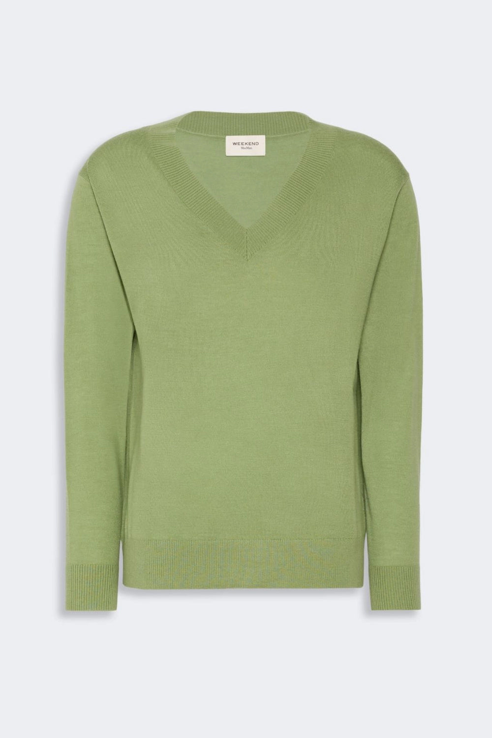 Maglia a V in lana, seta e cachemire WKDTALAMO 004VERDE Max Mara Weekend 