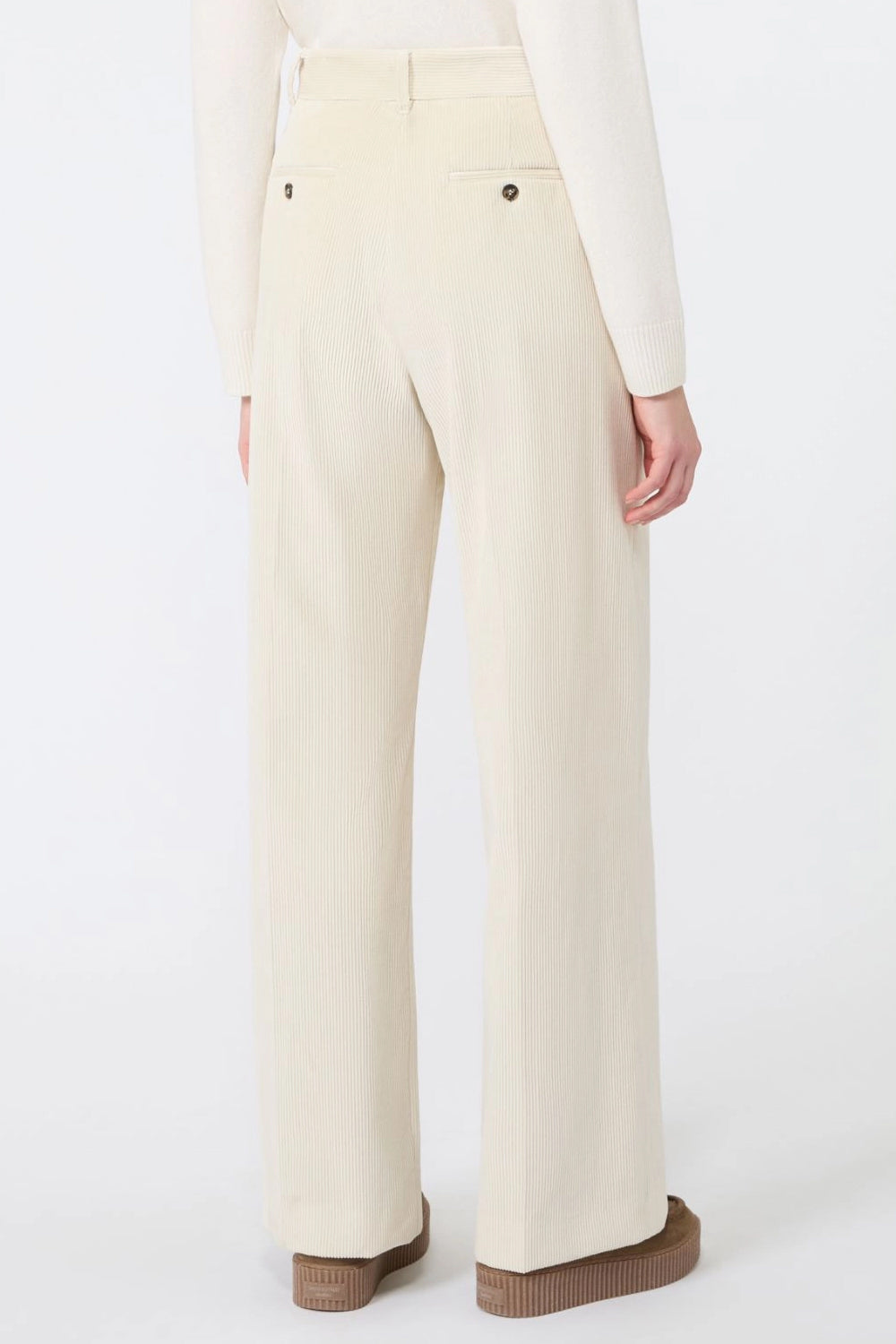 Pantalone in velluto di cotone WKDTANIA 014BEIGE Max Mara Weekend 