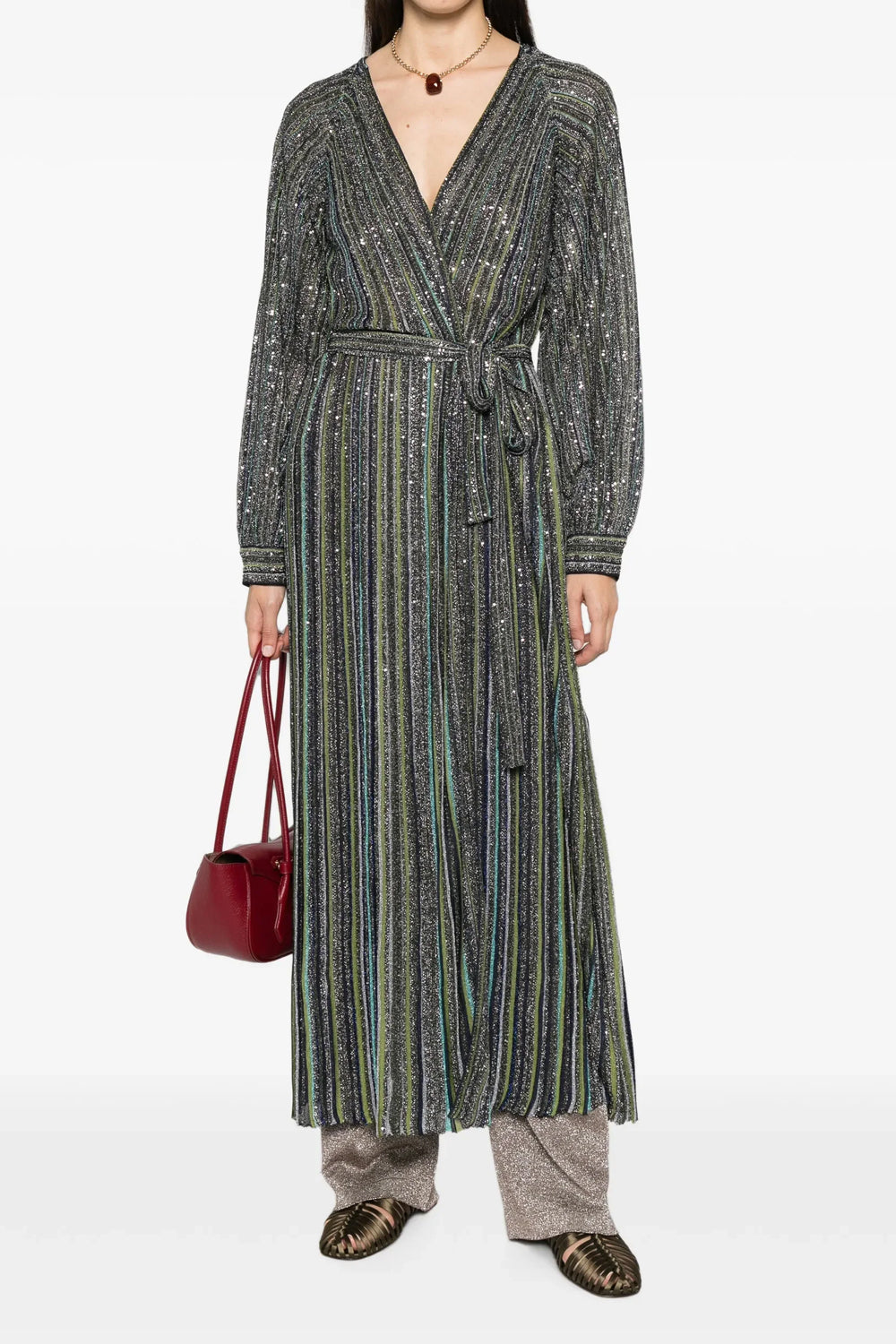 cardigan lungo lurex DS26WM0J BK01J8S616T Missoni 