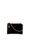 borsa a tracolla in pelle e camoscio IVY NERO Momà Luxury 