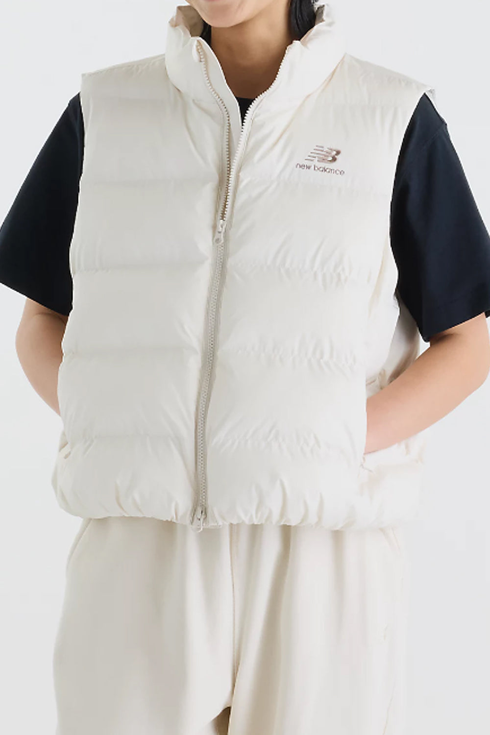 piumino smanicato con zip WJ62O4EX LIN New Balance 