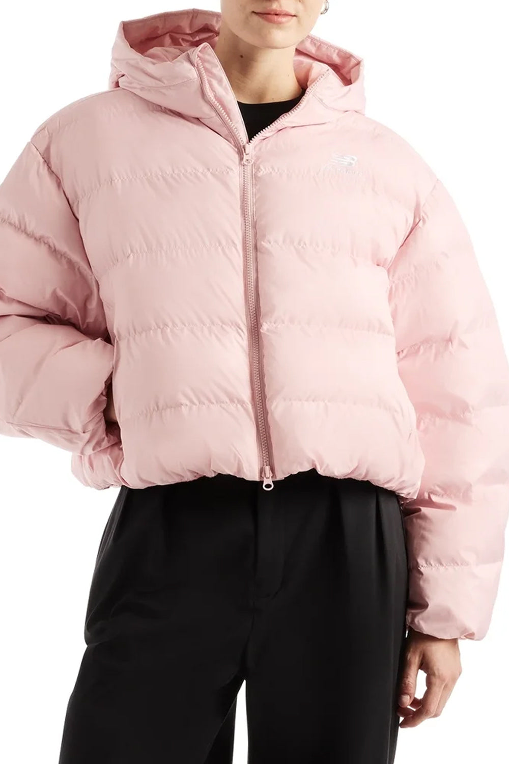 piumino corto con cappuccio WJ62V5SN PHK New Balance 