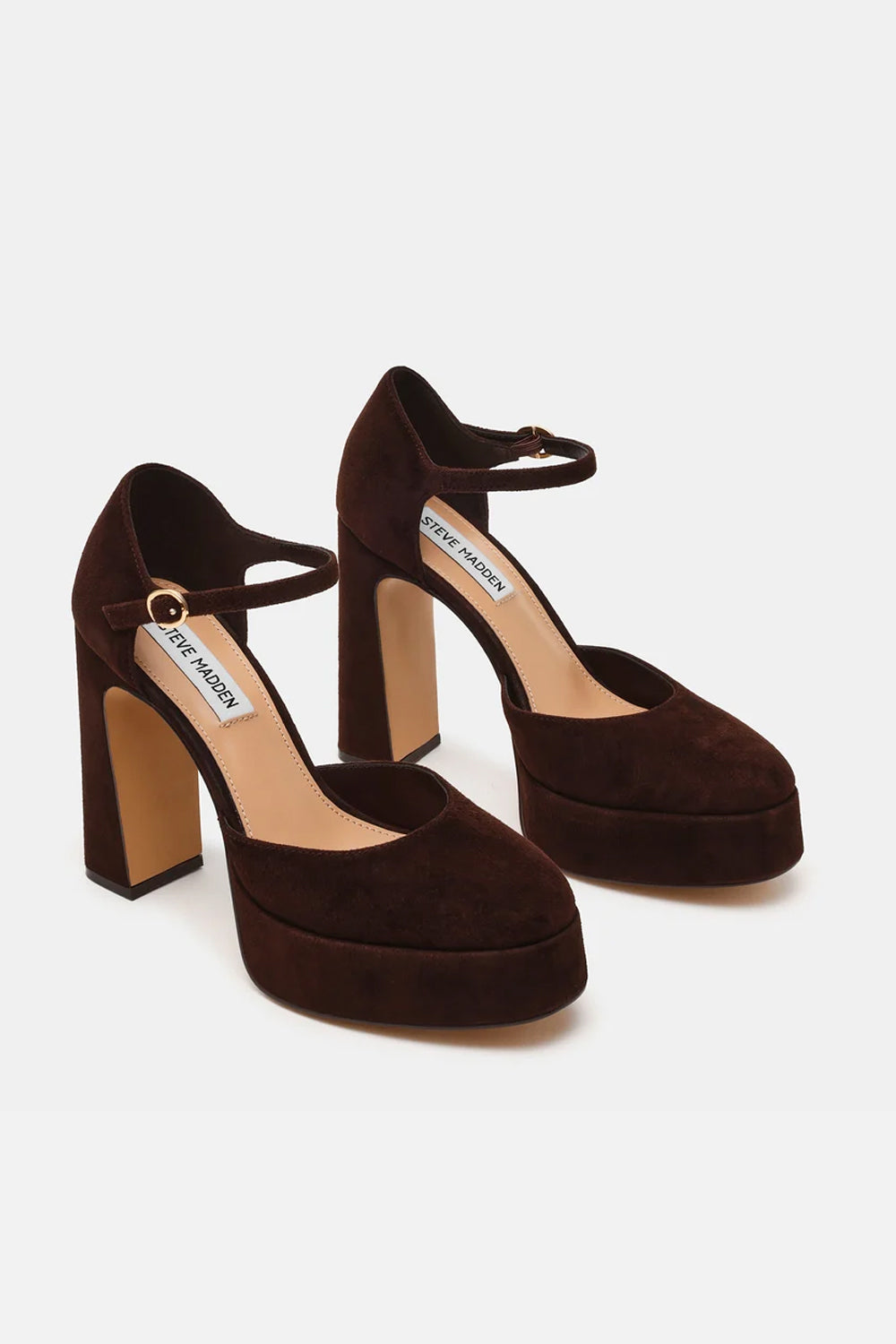 sandalo suede tacco largo LEXIE /CHO BRN SD Steve Madden 
