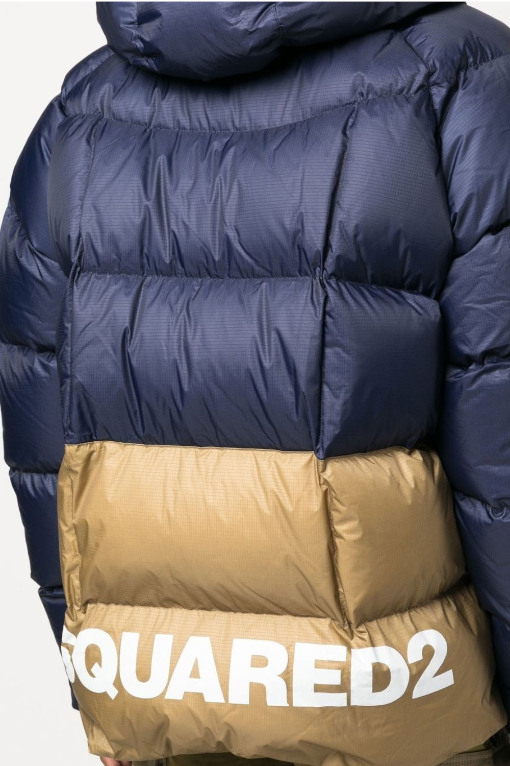 Piumino Dsquared2 blu con cappuccio e interno rosso a contrasto S74AM1414 S54056477NAVY Dsquared2 