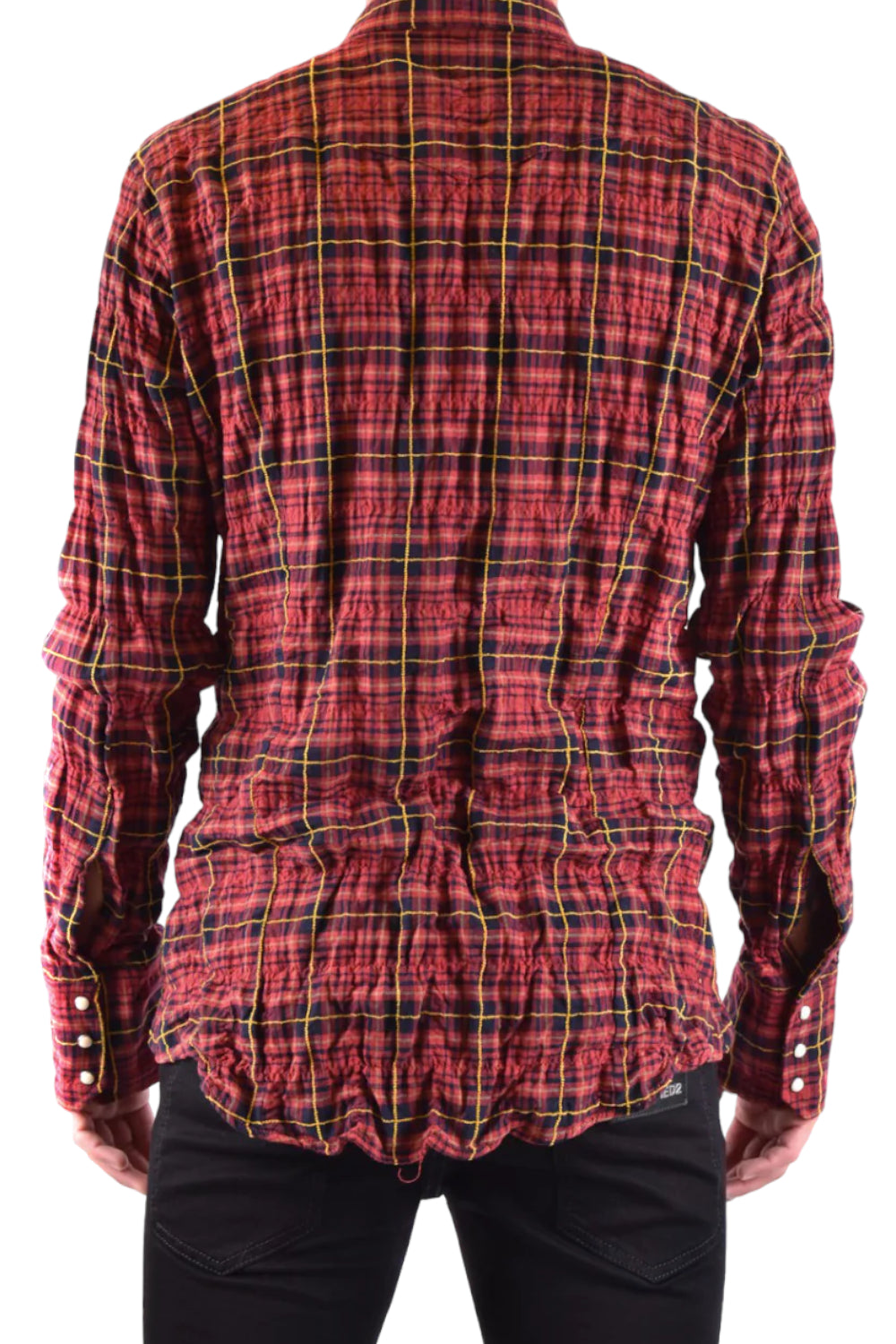 Camicia a quadri Dsquared2 regular fit in fantasia scozzese con tasche frontali S74DM0657 S54785002FROSSO Dsquared2 