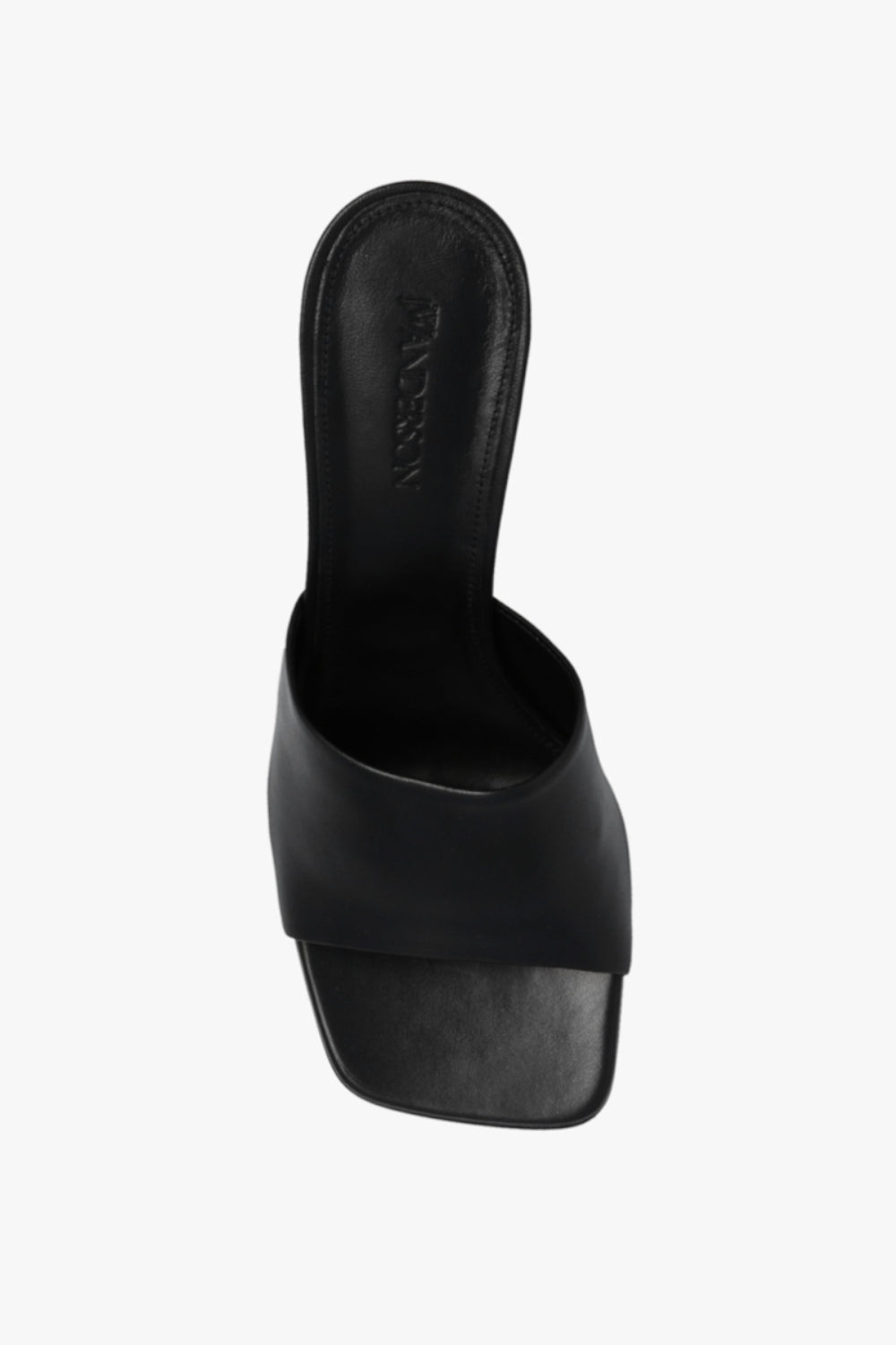Mules J.W. Anderson in Pelle Nera  Punta Squadrata con Tacco Catena Oro ANW40071A /17190 J.W. Anderson 