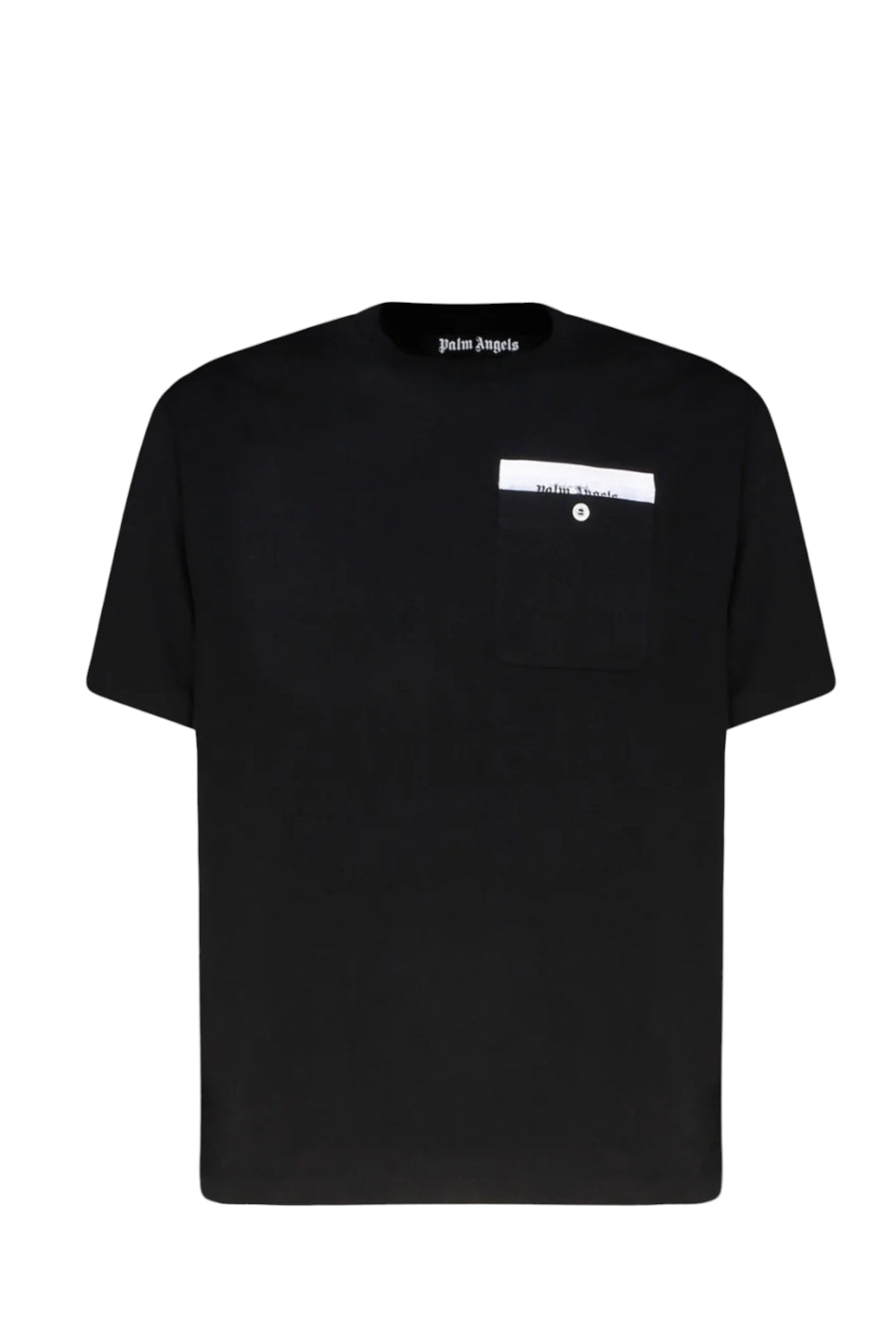 T-Shirt Uomo Palm Angels Sartorial Tape Pocket  Nero/Off White PMAA088E23 JER0011003 Palm Angels 