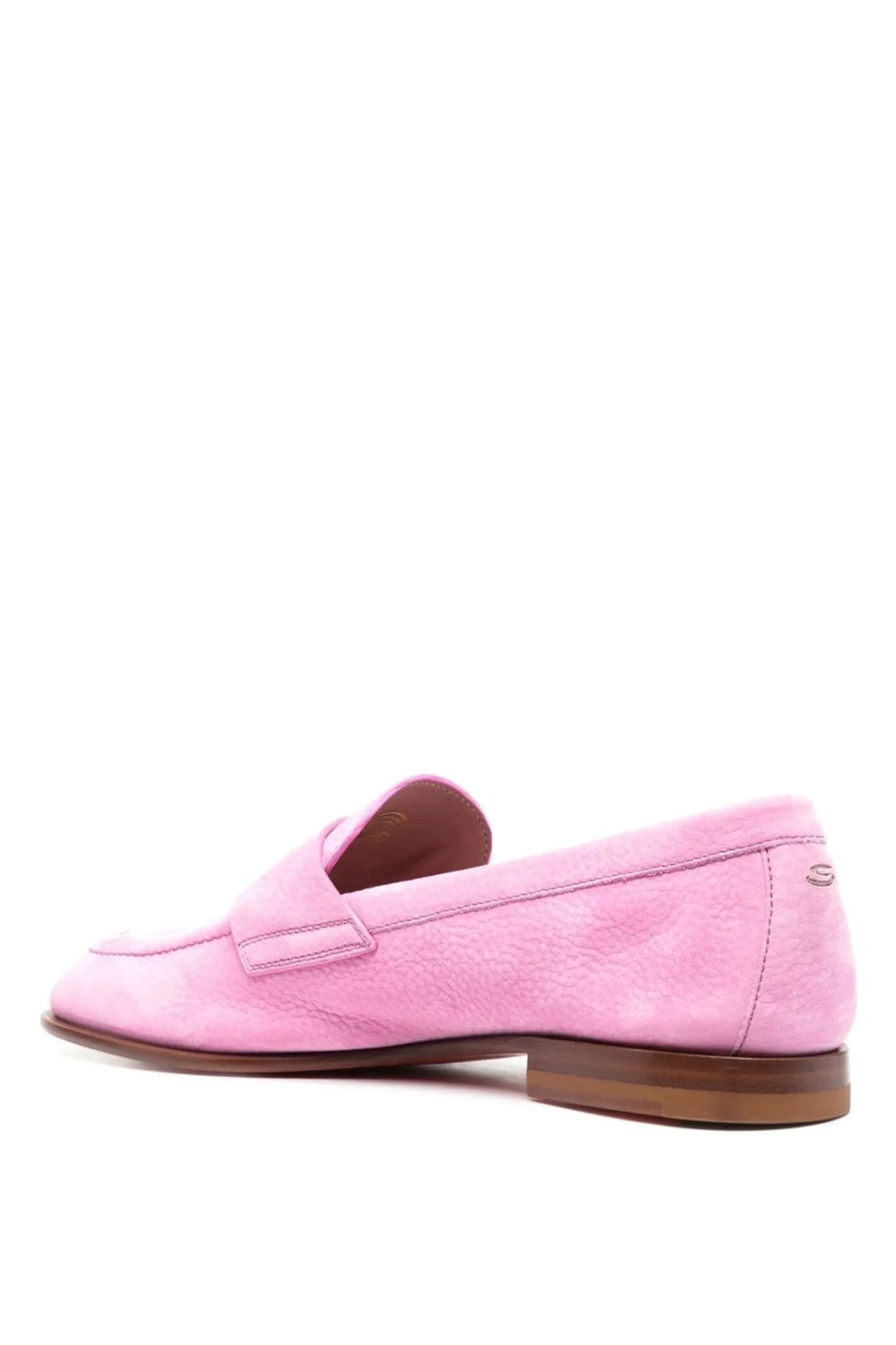 Mocassino Santoni in Nabuk Rosa  Linea Formale con Fondo in Cuoio WUSF59962HAFSPRXQ34 ROSA Santoni 