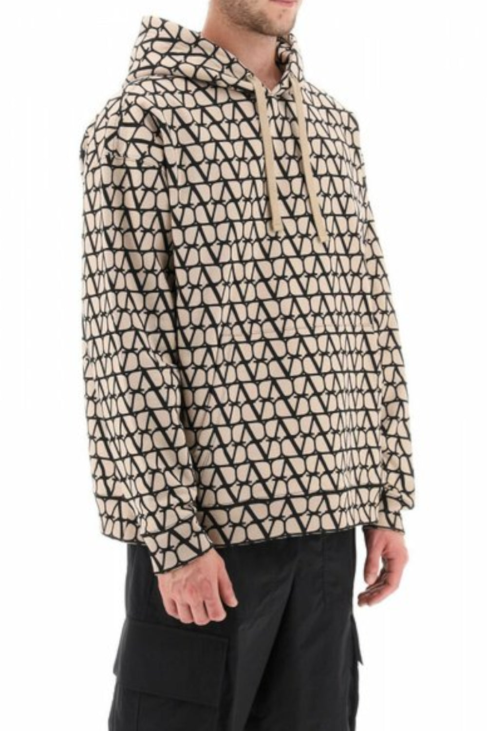 Felpa Uomo Valentino Ready To Wear  Beige/Nero 3V3MF25R9KD /MYL Valentino Garavani 