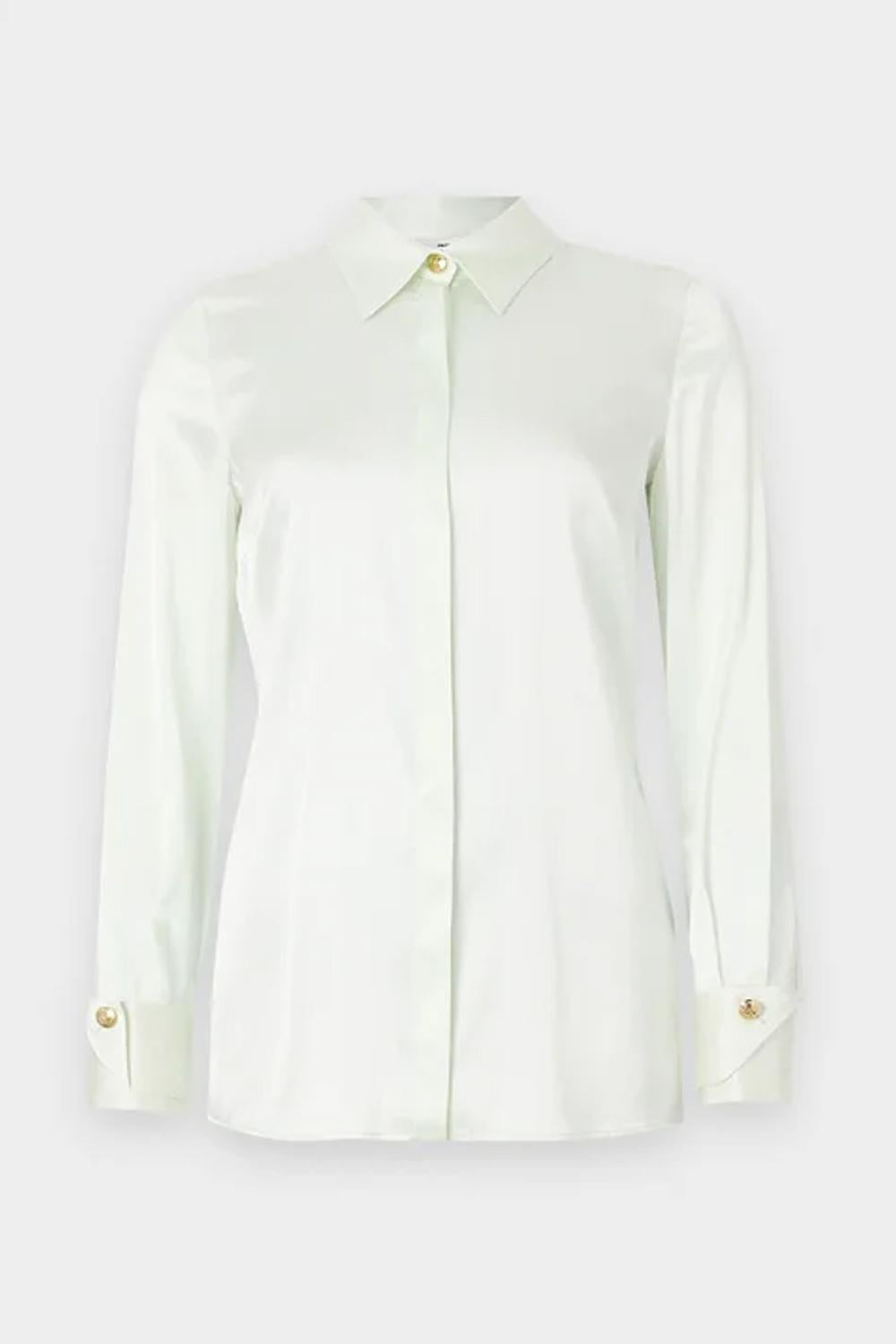 Camicia in raso di seta con doppi polsi<BR/> CA101 51E2124 Elisabetta Franchi 