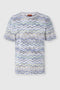T-shirt girocollo in cotone lavorazione raschel motivo greca US26SL06 BR014OSMSNE Missoni 