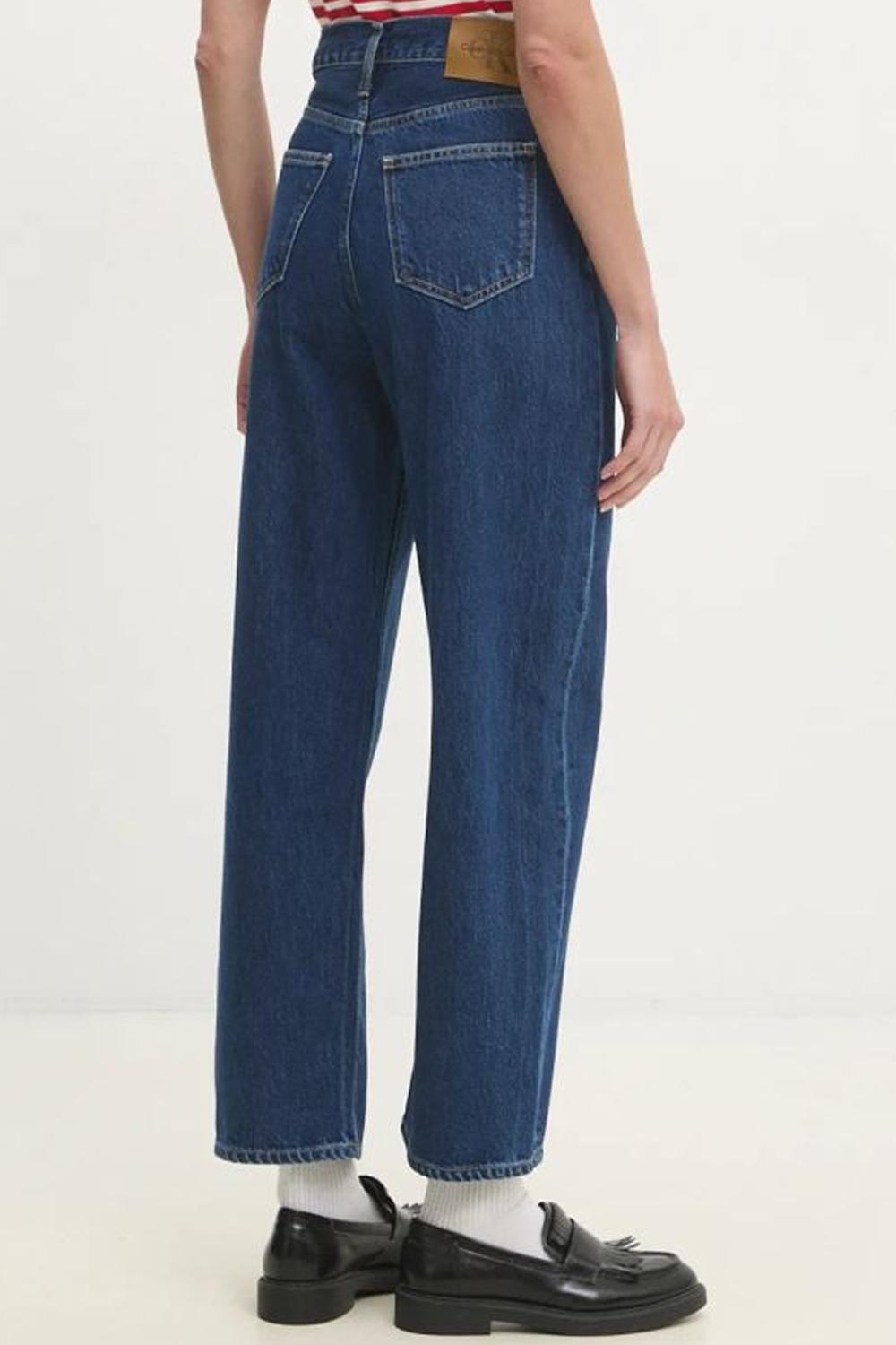 High Rise Barrel Jeans<BR/> J20J225004 1BJ Calvin Klein 
