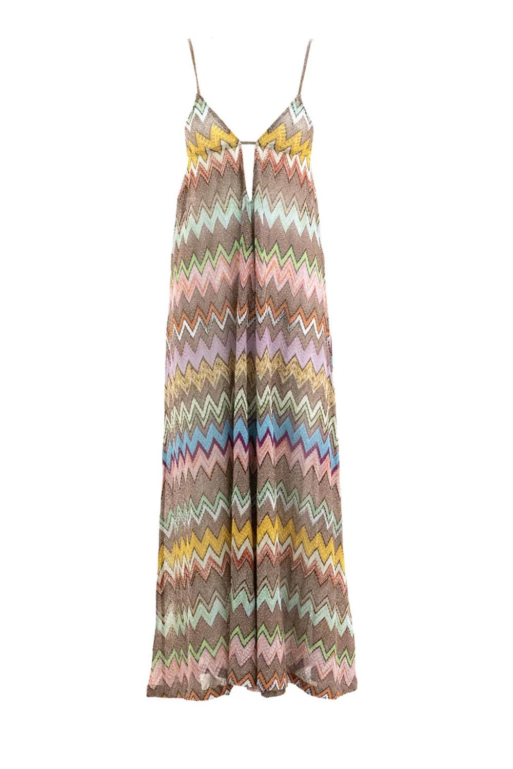 Copricostume in viscosa lamé con macro zig zag multicolore MS26SQ1V BR014KSM9YK Missoni 